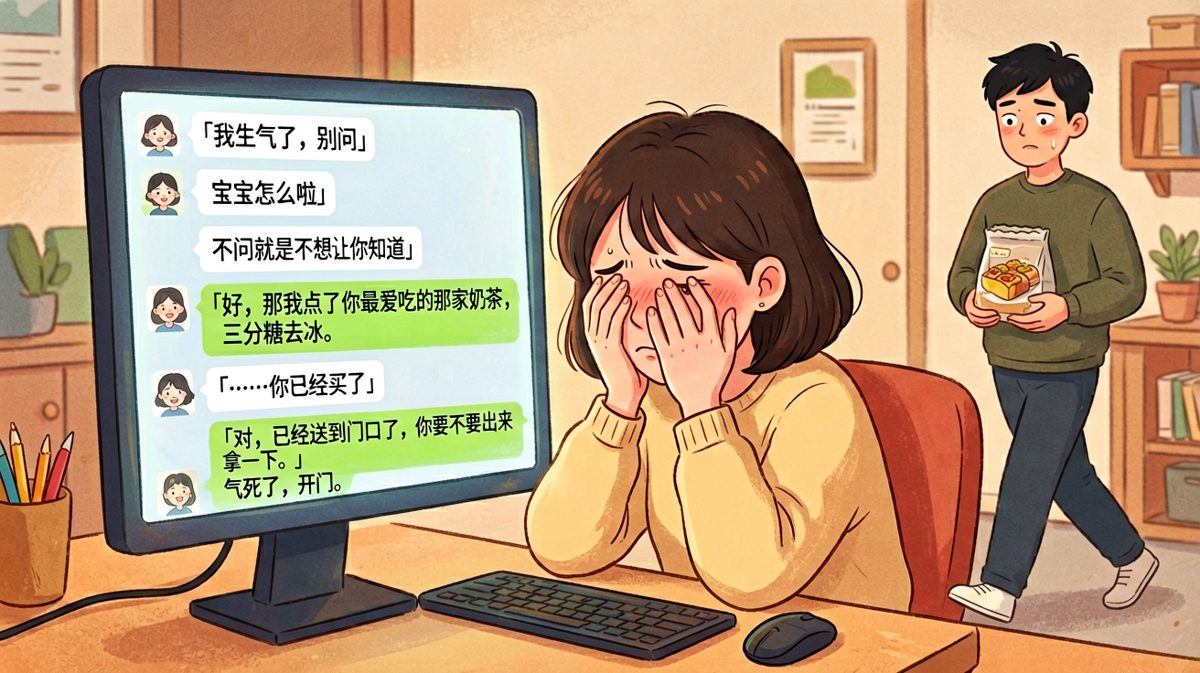 说生气其实是在等外卖的精准预判