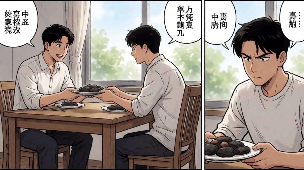 硬着头皮上菜还要假装很好吃
