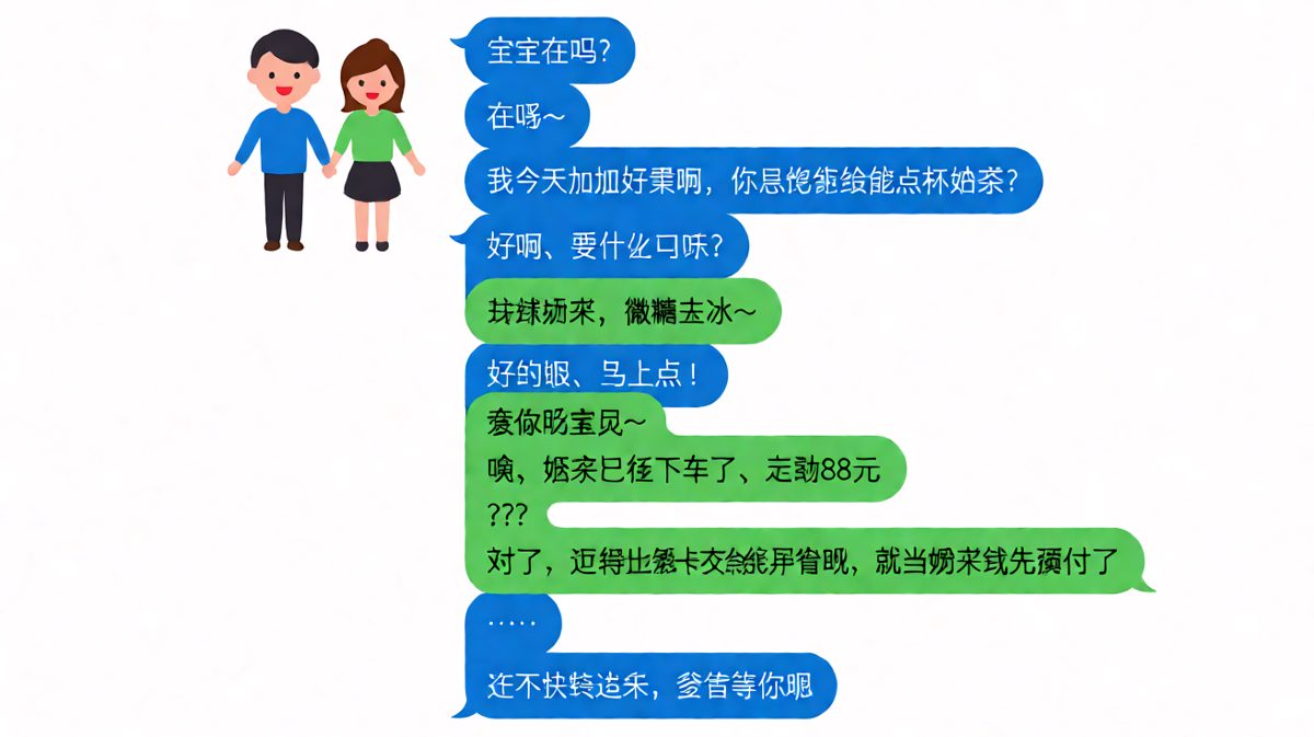 男生撒娇要奶茶，结果被反向'勒索'交工资卡