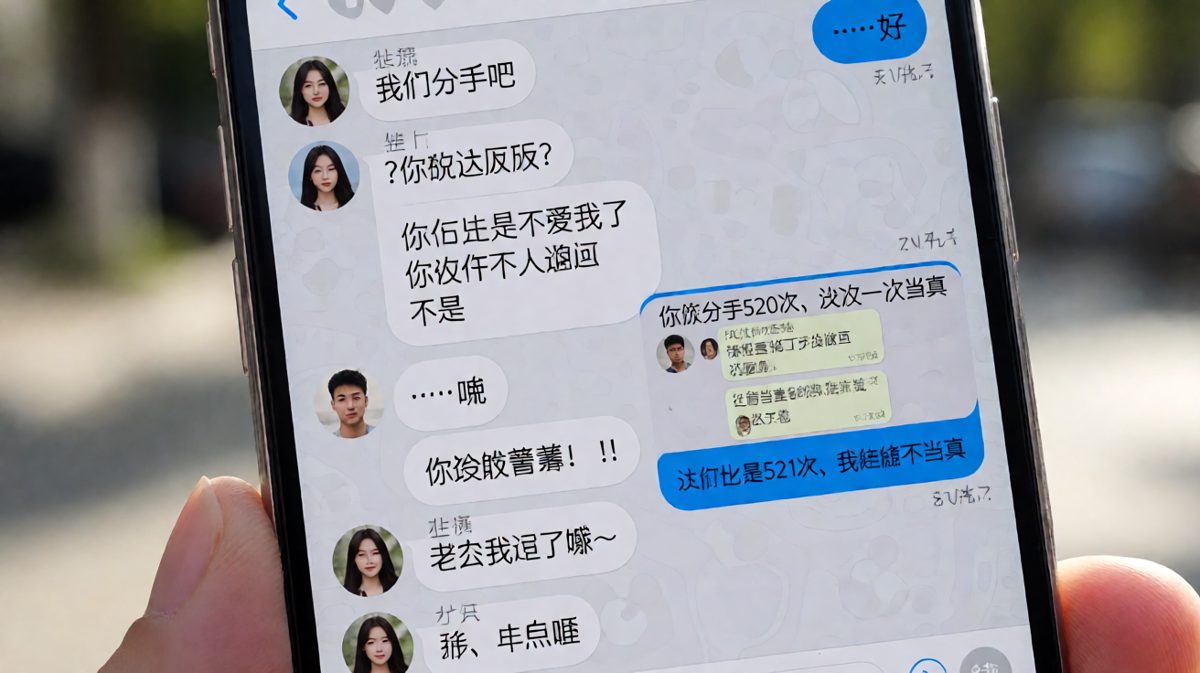 第521次「分手」，男生早已免疫
