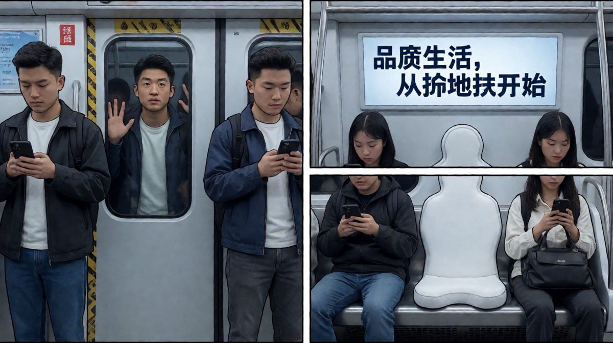 地铁教会了我一个道理：人是可以被压缩的。