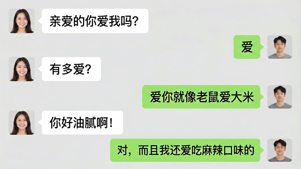 从土味情话到麻辣口味，直男的思维跳跃让人措手不及