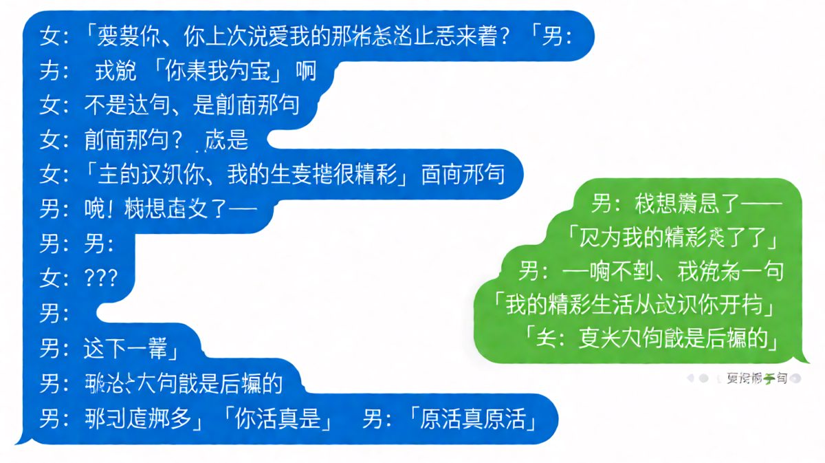 所谓情话全凭现编，原话竟是「你话真多」