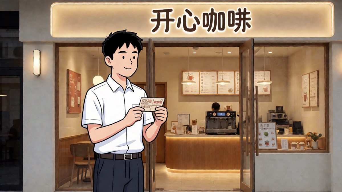 社恐站在咖啡店门口，内心上演大戏
