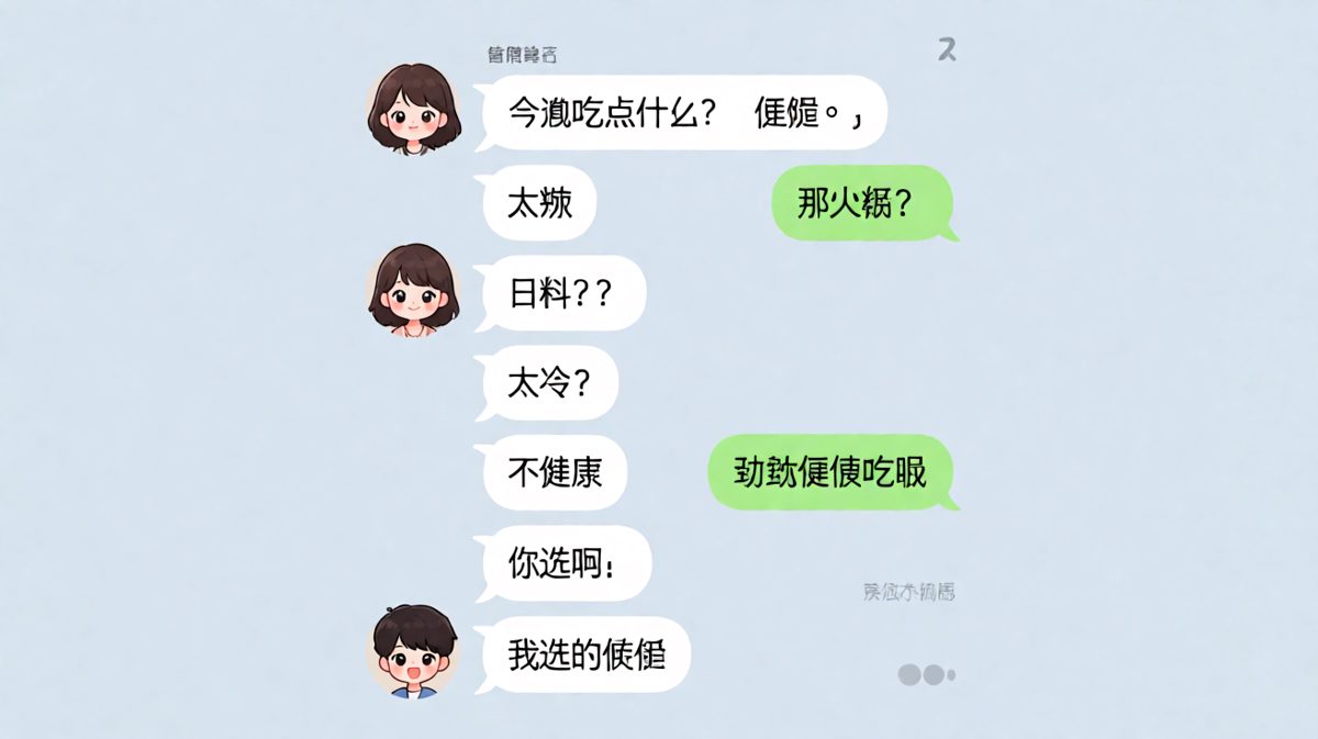 情侣经典的「随便」陷阱，男友永远选不对的那个随便