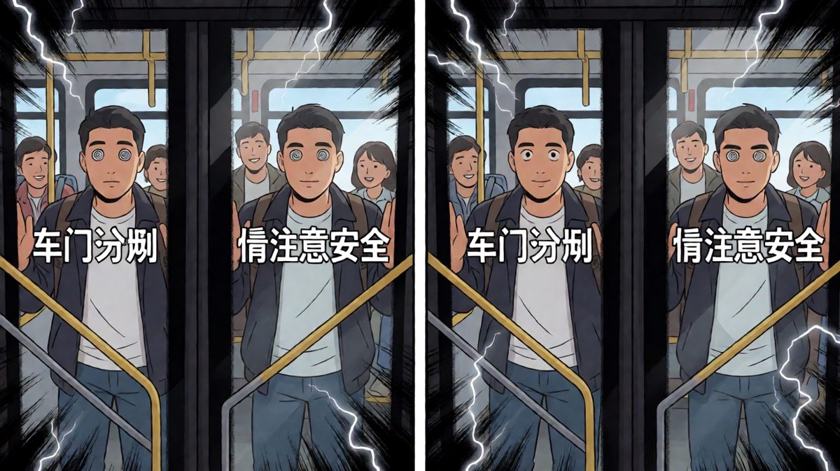 差一厘米！车门在鼻尖前无情关上……