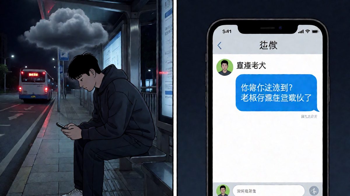 手机响了，老板的消息和远去的公交车，人生彻底崩塌。