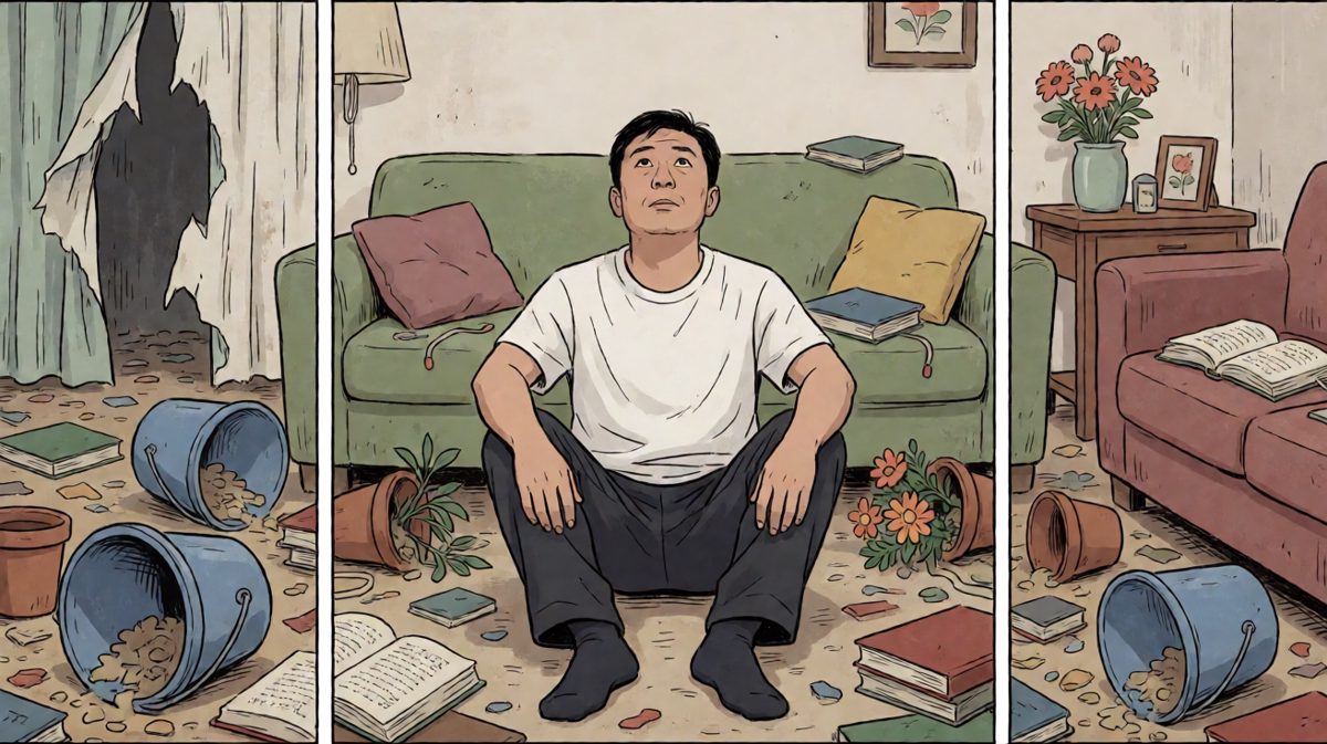 第三格：越打扫越乱，客厅彻底沦陷