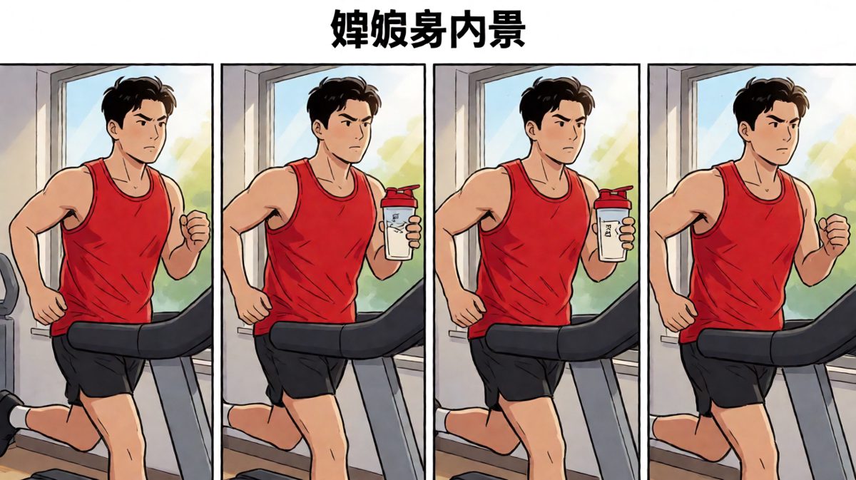 第2格：健身房打卡第一天，拼了！