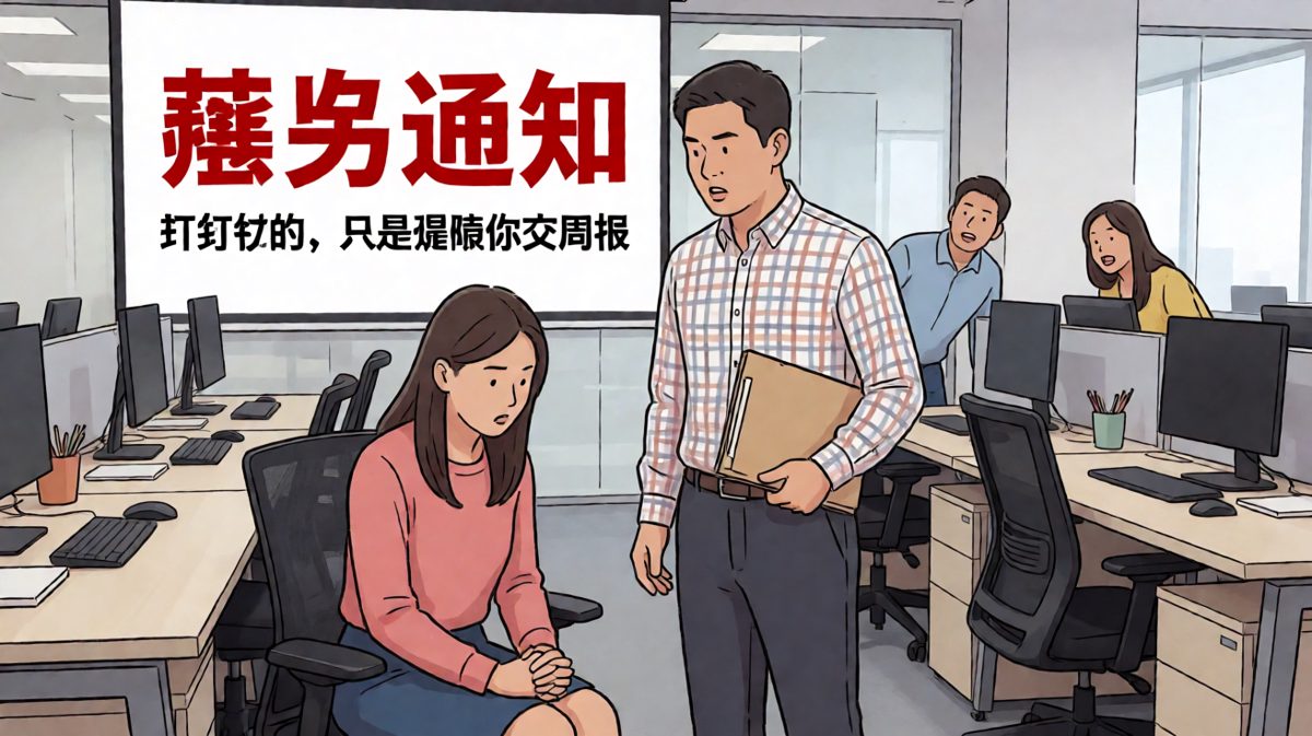 以为要被裁，结果只是被提醒交周报——老板的套路深似海。