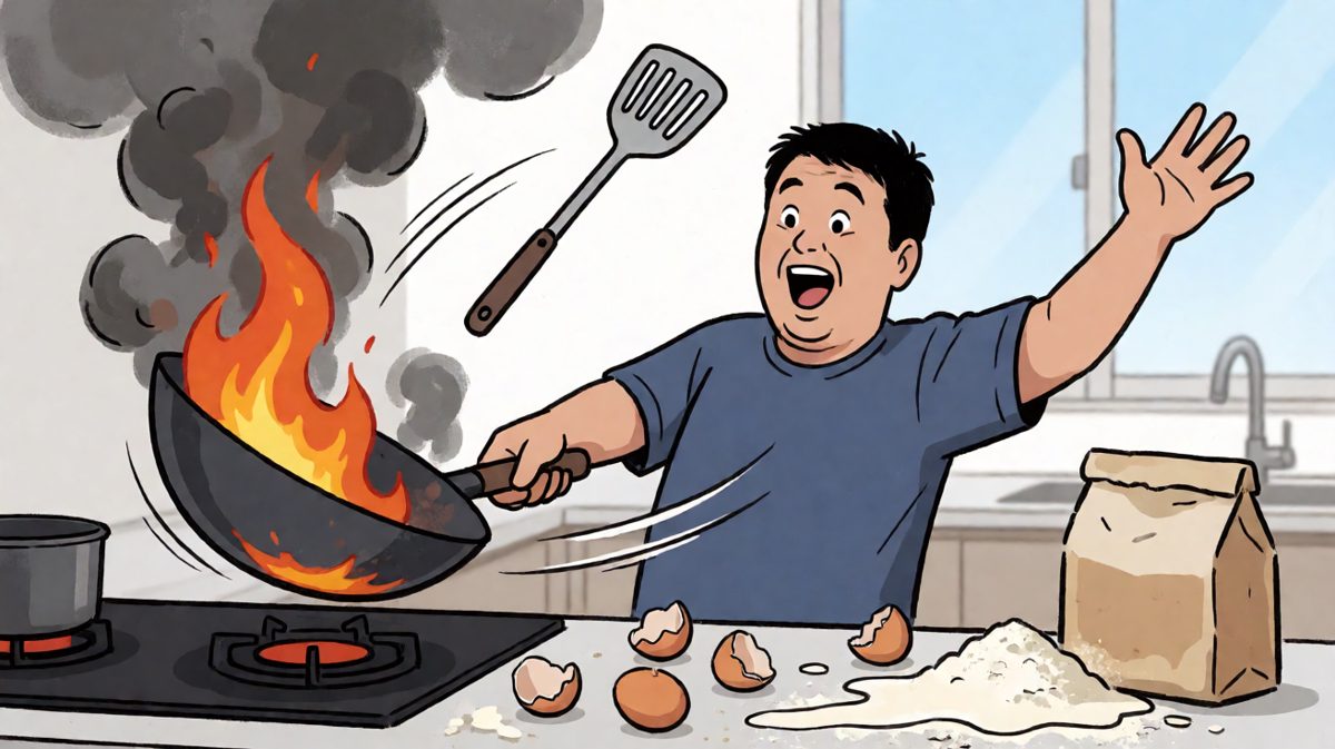 下锅一瞬间，场面彻底失控