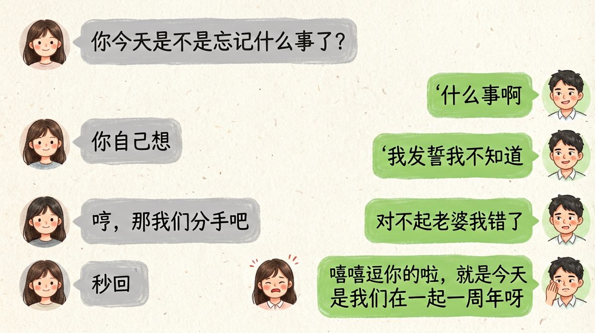 假装分手吓唬男友，结果自己先暴露了真实目的