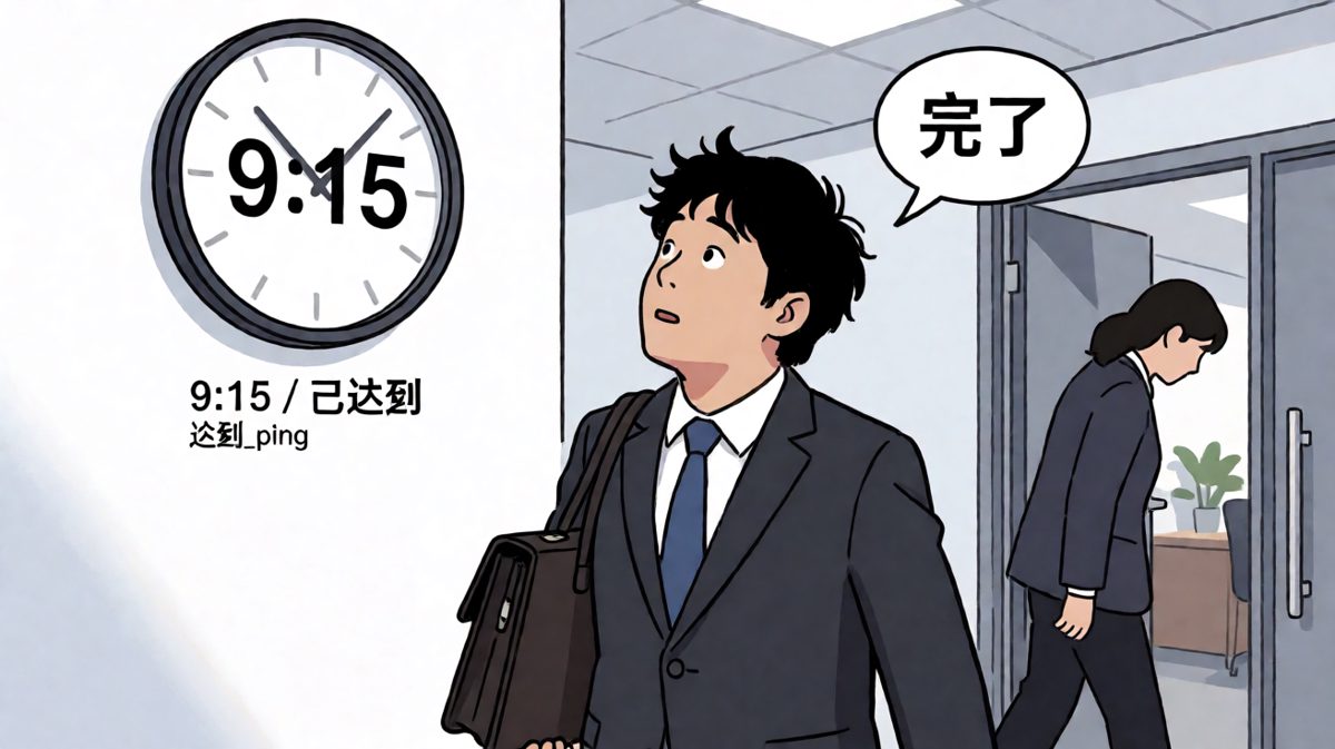 闹钟没响是因为我按掉了……而我已经迟到了两刻钟。