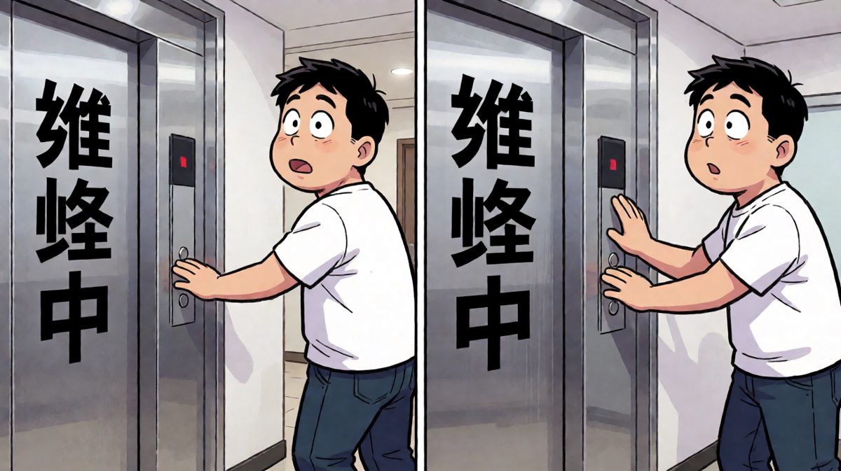 电梯坏了，而我还有十八层要爬