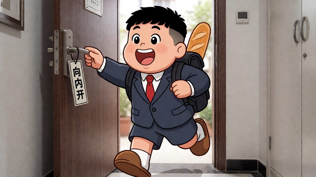 最远的距离，是门朝里开。