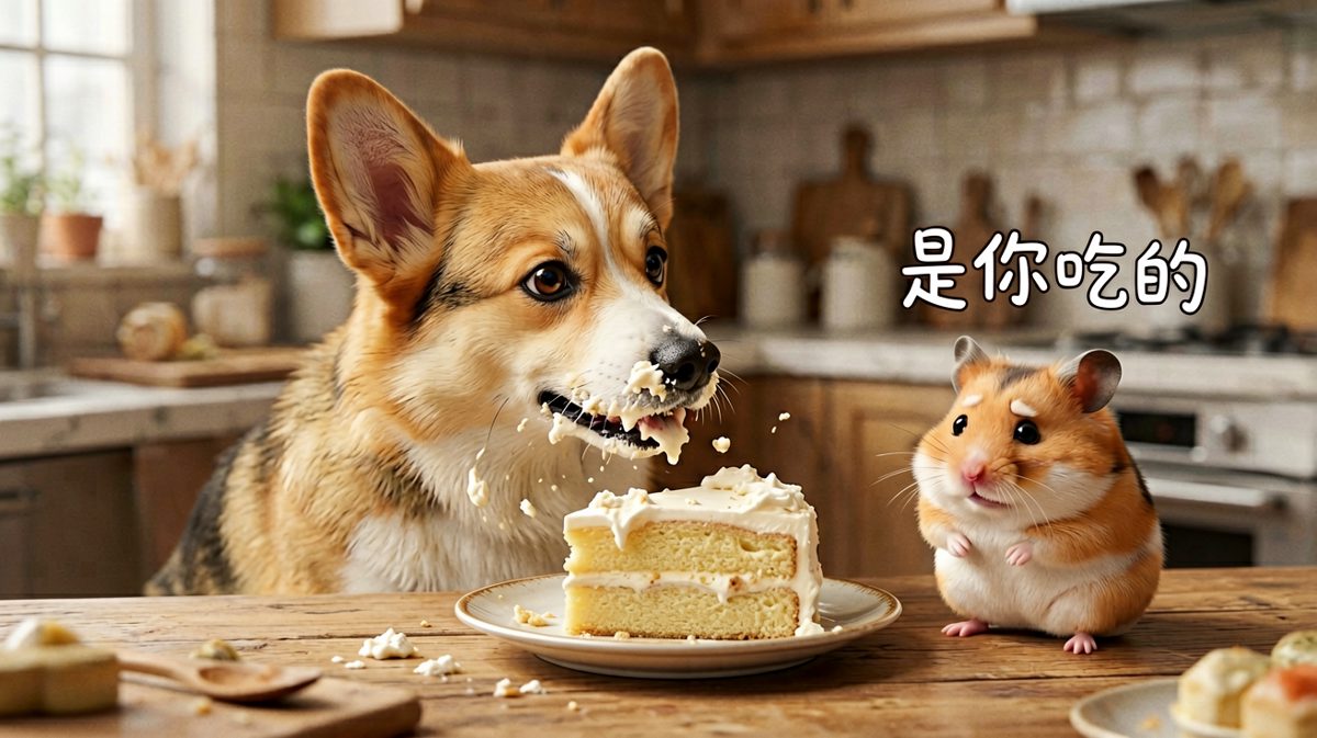 狗：这蛋糕先吃为敬，有什么好大惊小怪的