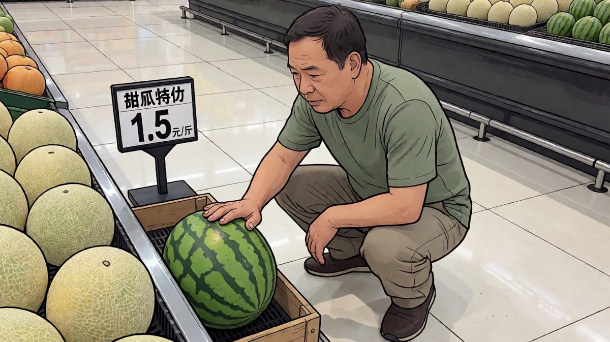 他决定用'专业手法'拍一拍，听声辨瓜。