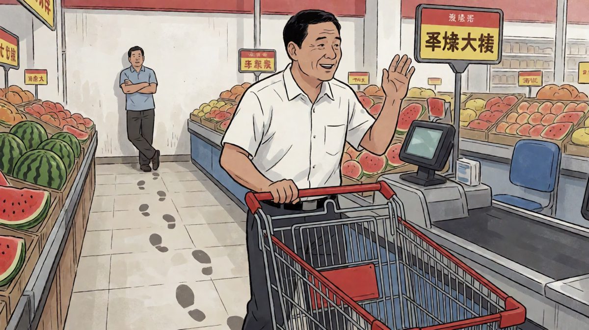 最后他什么也没买，只说了一句'太熟了，不适合我'。