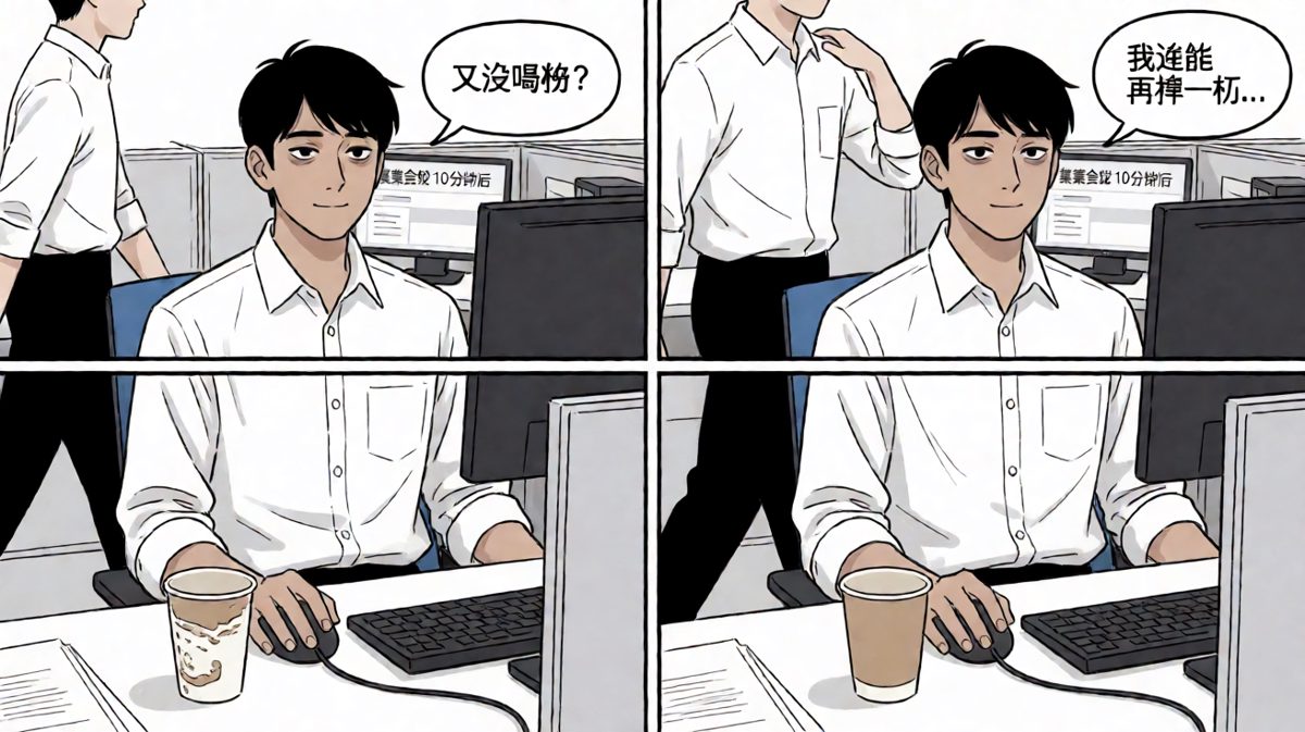 咖啡没了，班还得加