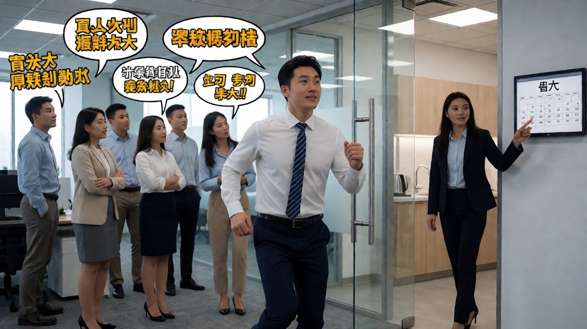 经理：小王啊，今天周六，你来得挺早啊。