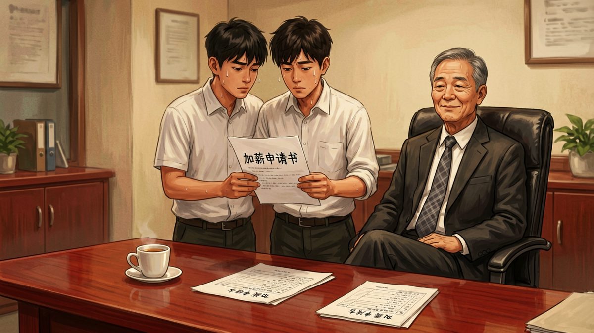 员工：老板，我想加薪，不然就离职。老板叹气：我给你加。员工惊喜：加多少？老板伸出手：加班费，从明天开始算。