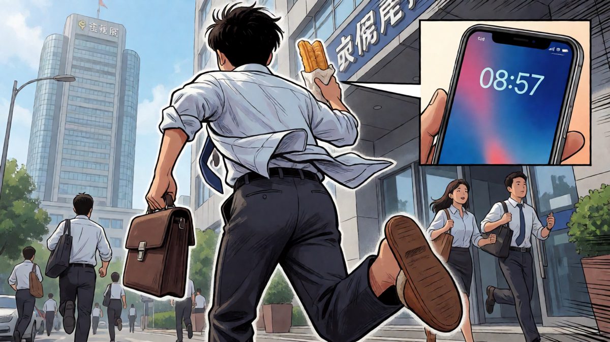 差三分钟，依然完美迟到
