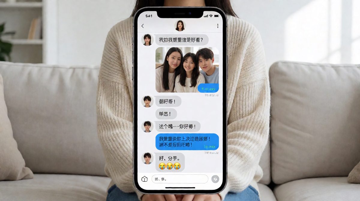 单选'谁更好看'，选错了就是分手。