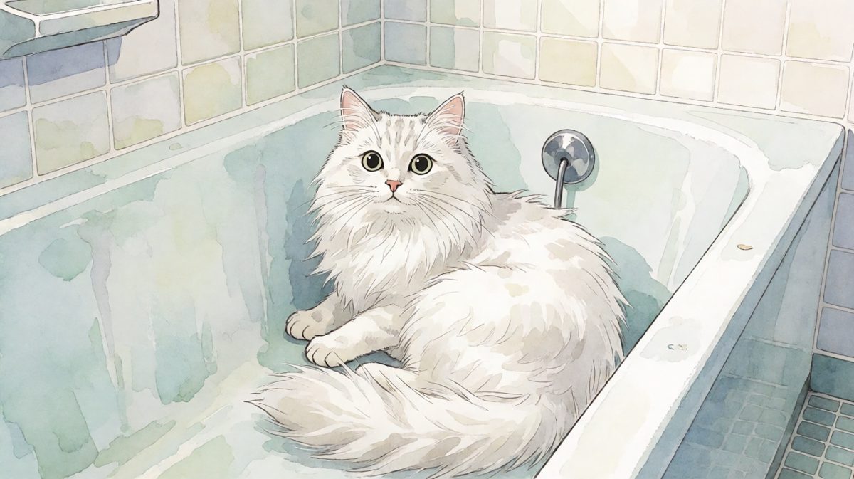 猫咪：水呢？！说好的游泳呢？！骗局！全是骗局！