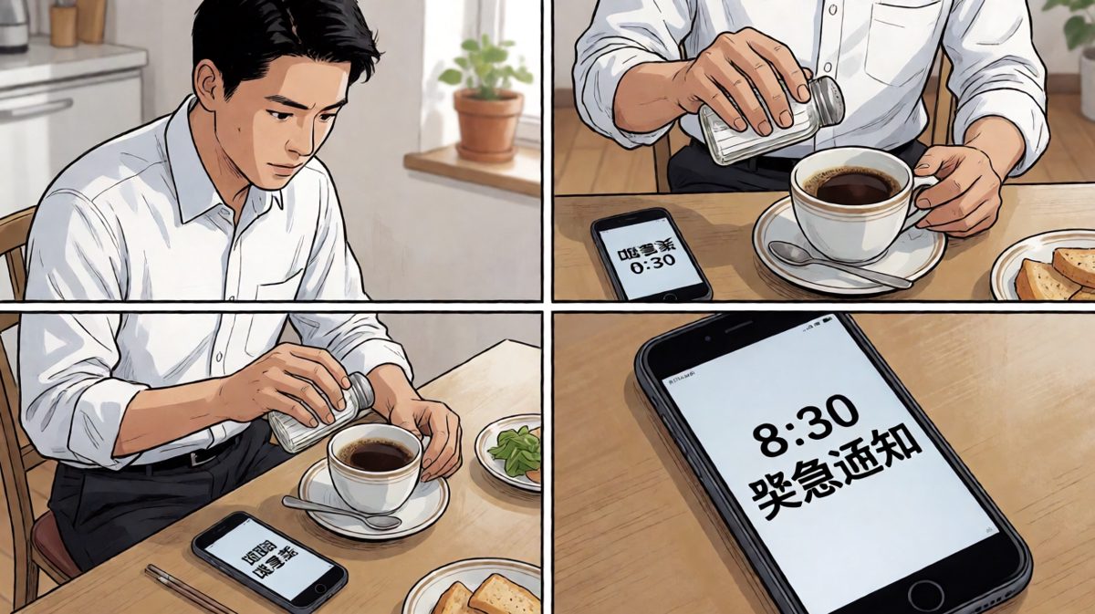 把盐当糖倒进咖啡，这是最后的倔强