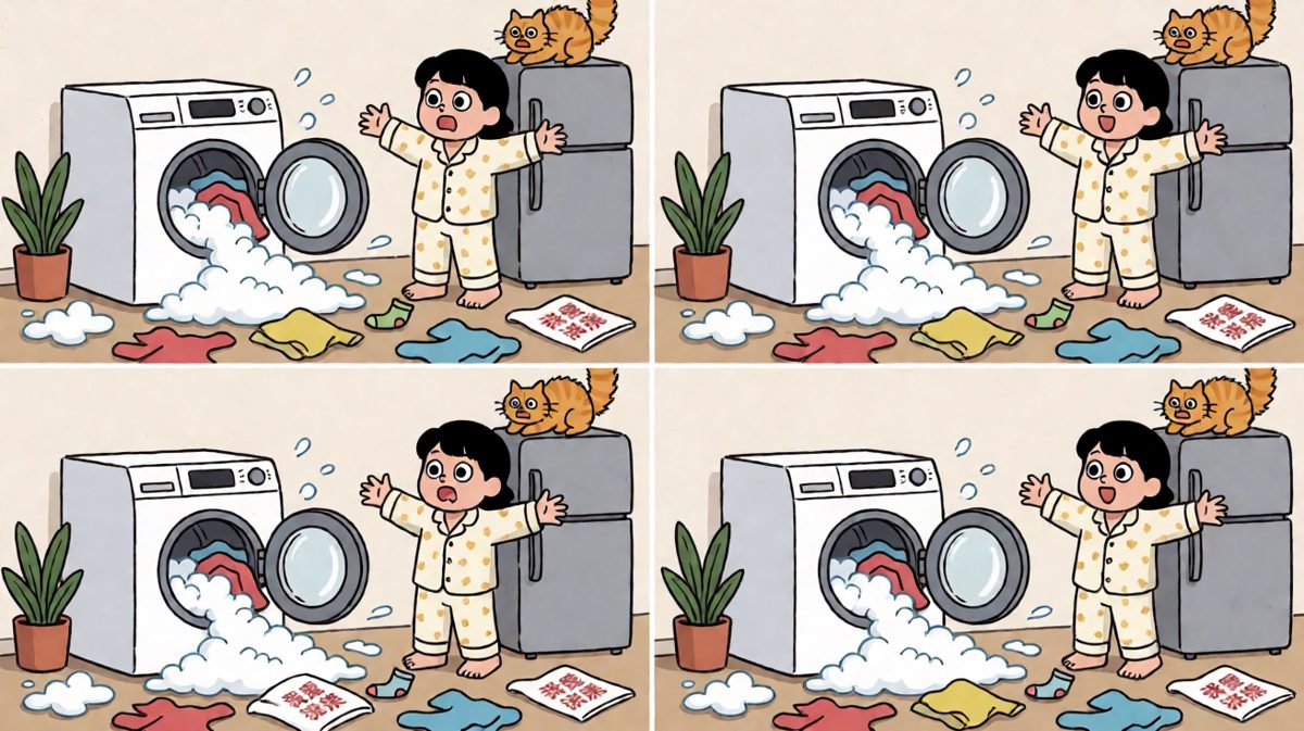 洗衣机开始疯狂运转，衣服泡面式爆发