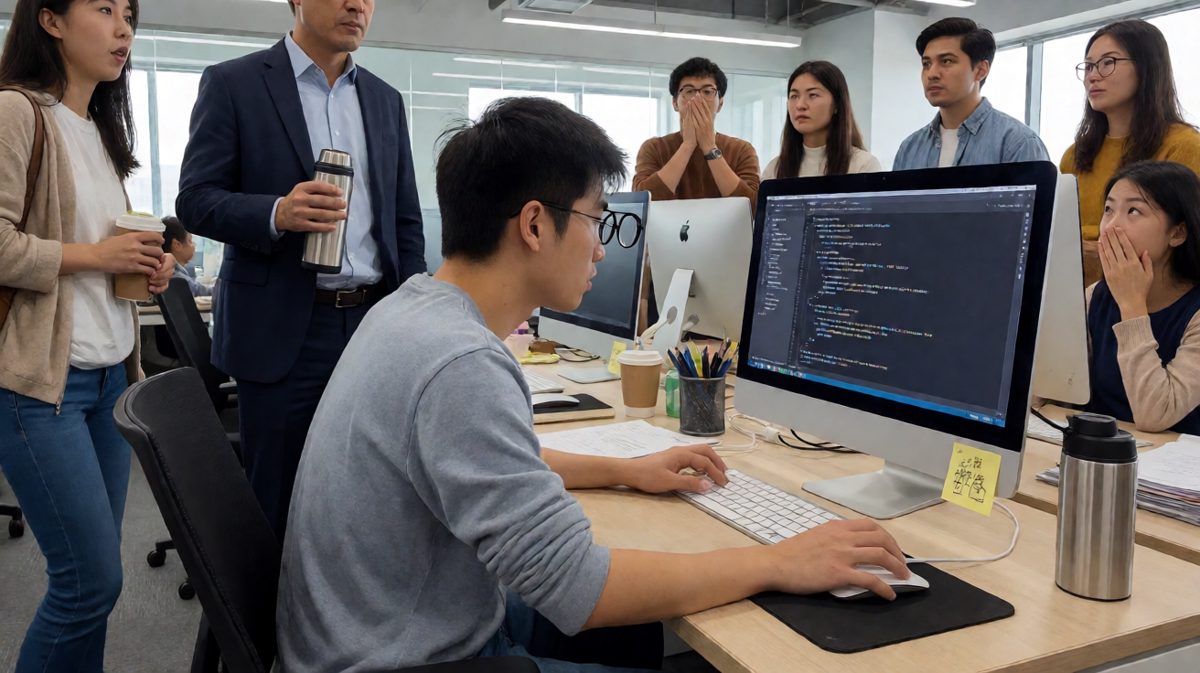 老板：「在干嘛呢，这么认真？」员工：「在给您写辞职信……哦不，是在改Bug。」老板：「Bug改完了吗？」员工：「没有。」老板：「那辞职信写得怎么样了？」