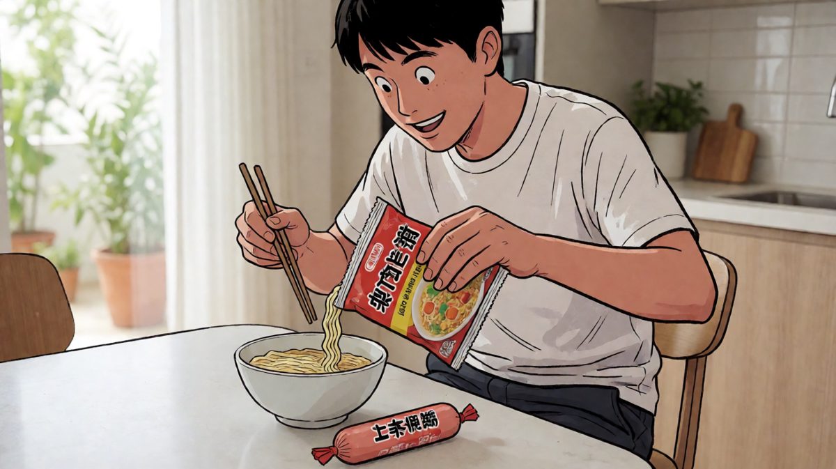 多煮了一会儿，面条彻底坨了