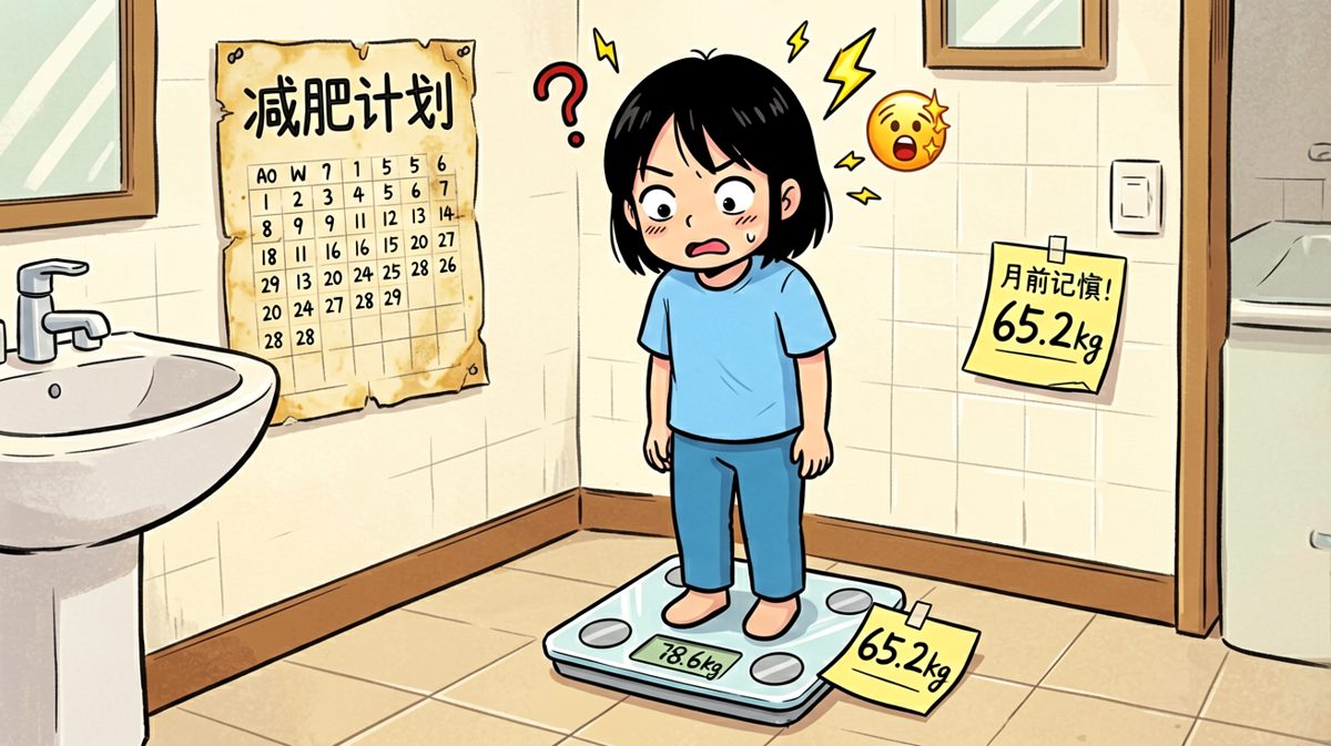 一个月后站上体重秤，发现不仅没瘦反而更重了，心态彻底崩了。