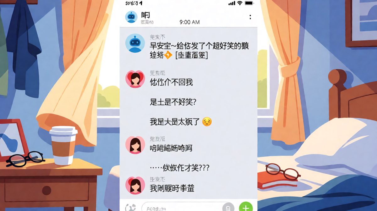 男生等了一小时的情绪过山车，女生只是刚睁眼而已