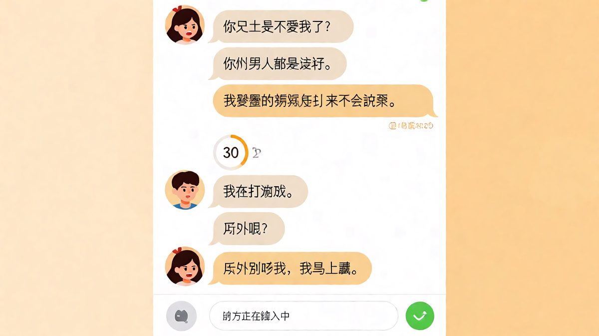 女生灵魂三连质问，男生用游戏终结一切