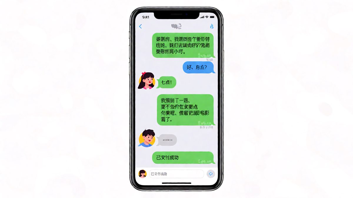 女生期待浪漫约会，男生用外卖订单完美化解