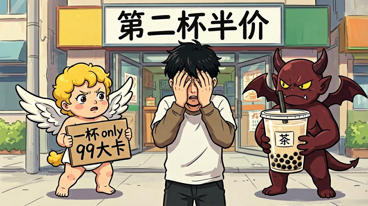路过奶茶店，内心天使与恶魔激烈交锋