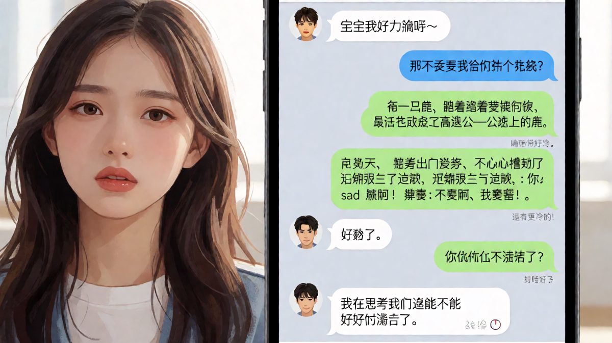 男生的冷笑话让女生怀疑人生。