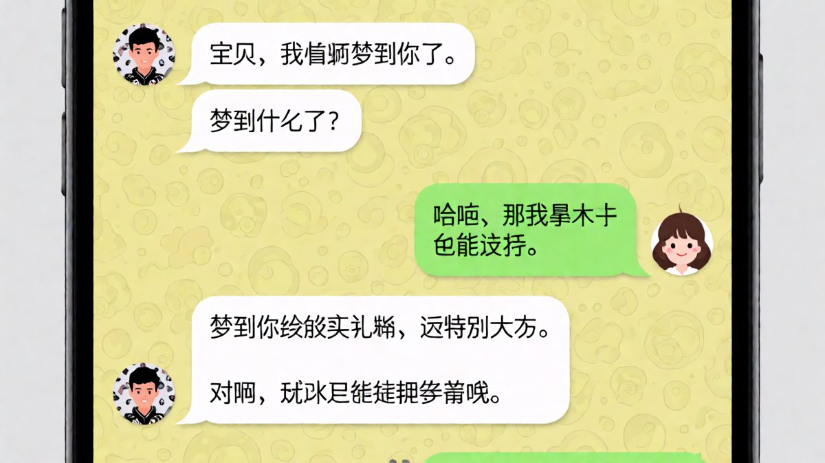 男生将梦境愿望悄悄植入现实期待，反转出幽默的暗示。