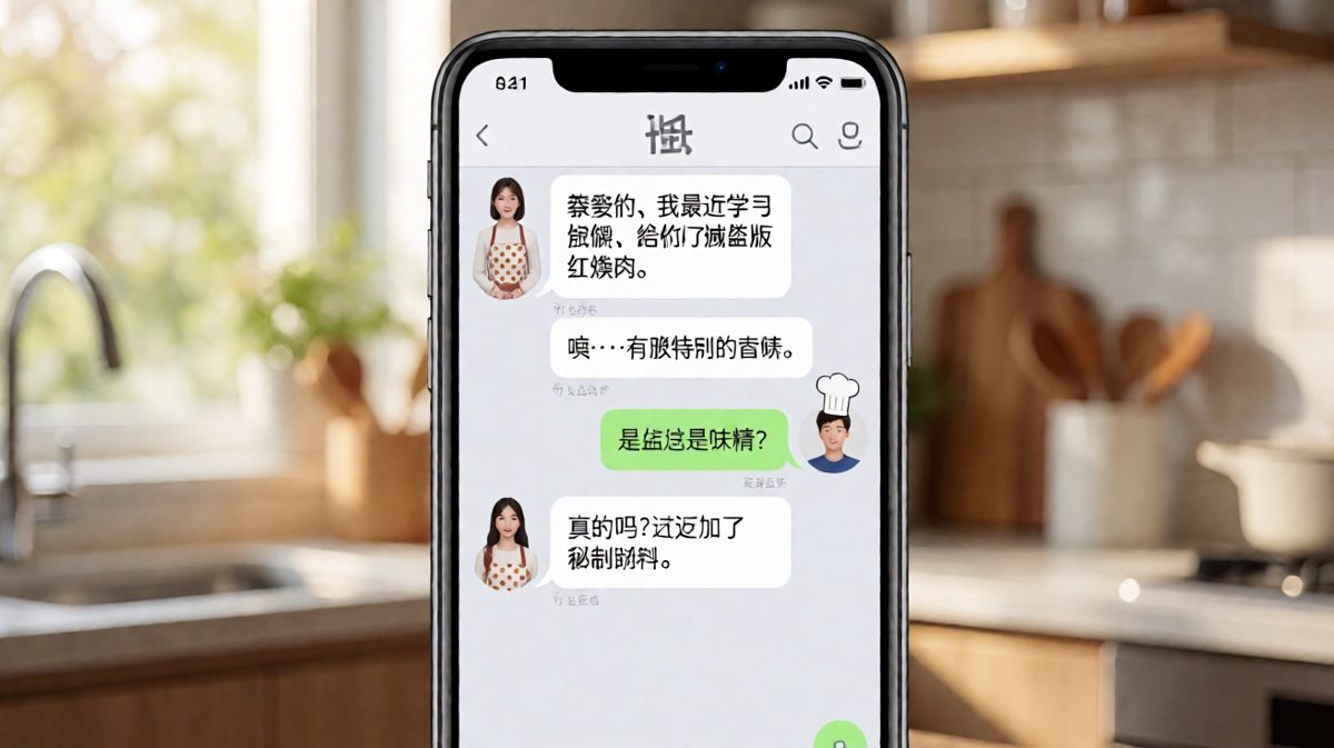 女生自信展示厨艺，男生委婉点破「特别」背后的真相。