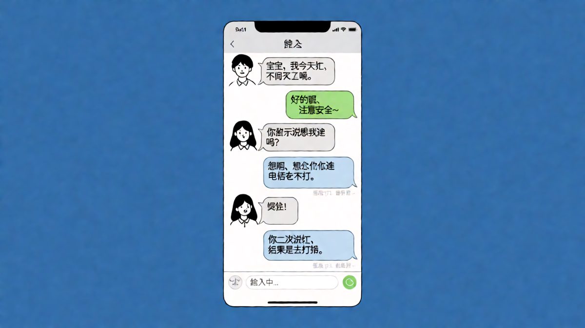 图2：借口翻车现场——男生每次都说忙，结果都是去打球。