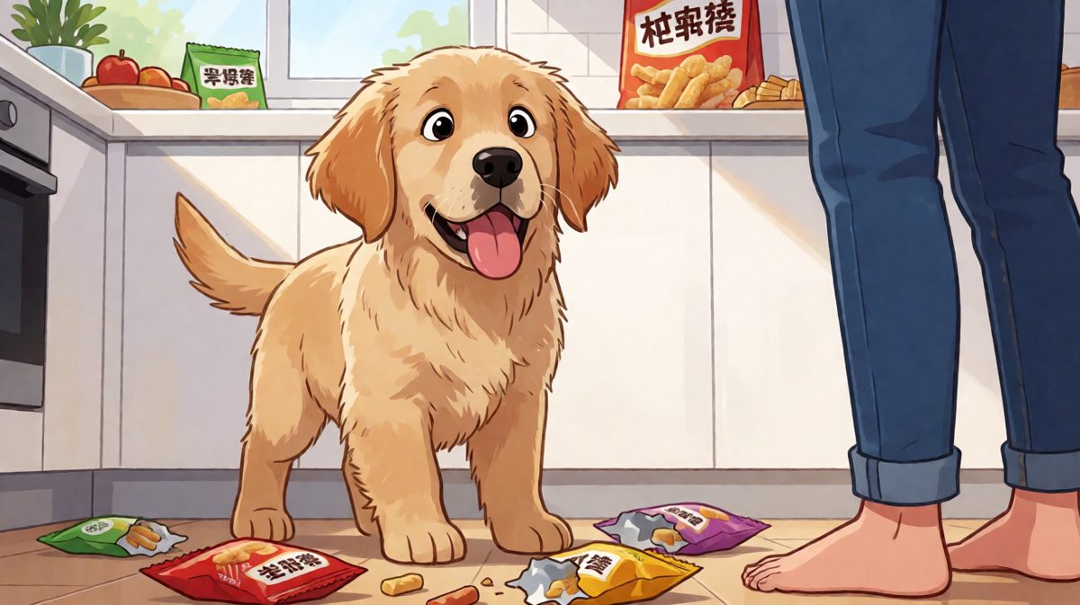 「不是我吃的！是风太大把零食吹进我嘴里的！」