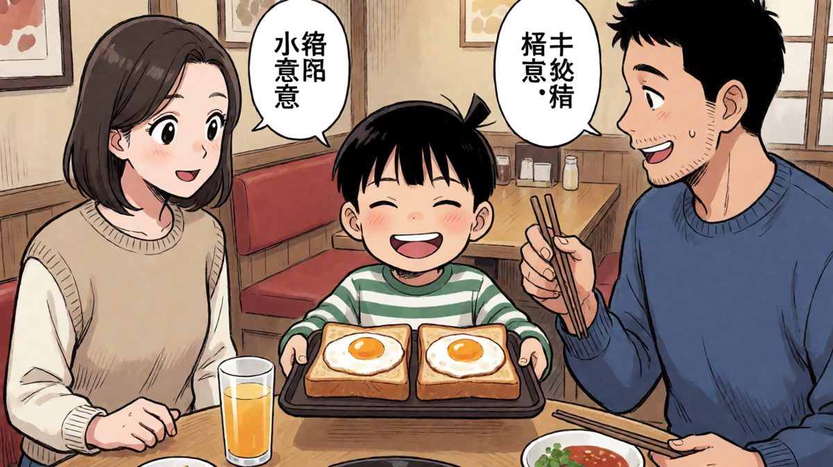惊喜早餐端上桌，家人满怀期待