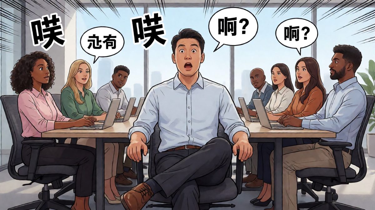 第二格：终于没忍住，发出了响亮的声音