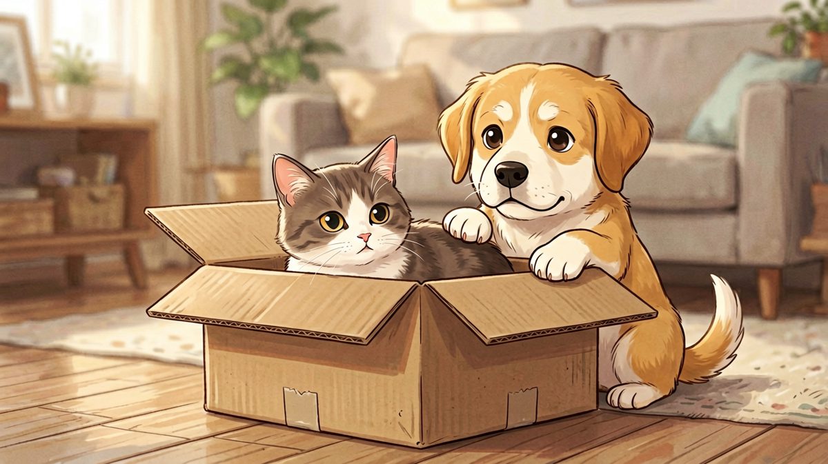 猫：这箱子是我的了，你想得美。