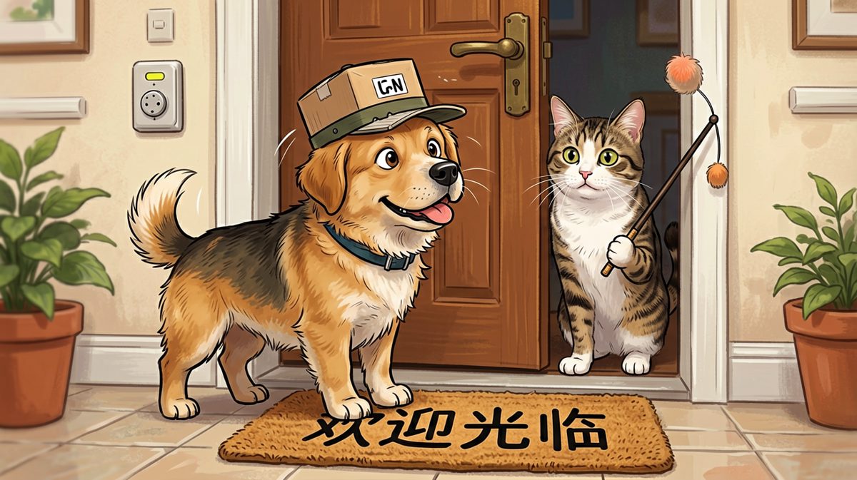 狗快递员：您的外卖已送达，请给个五星好评！