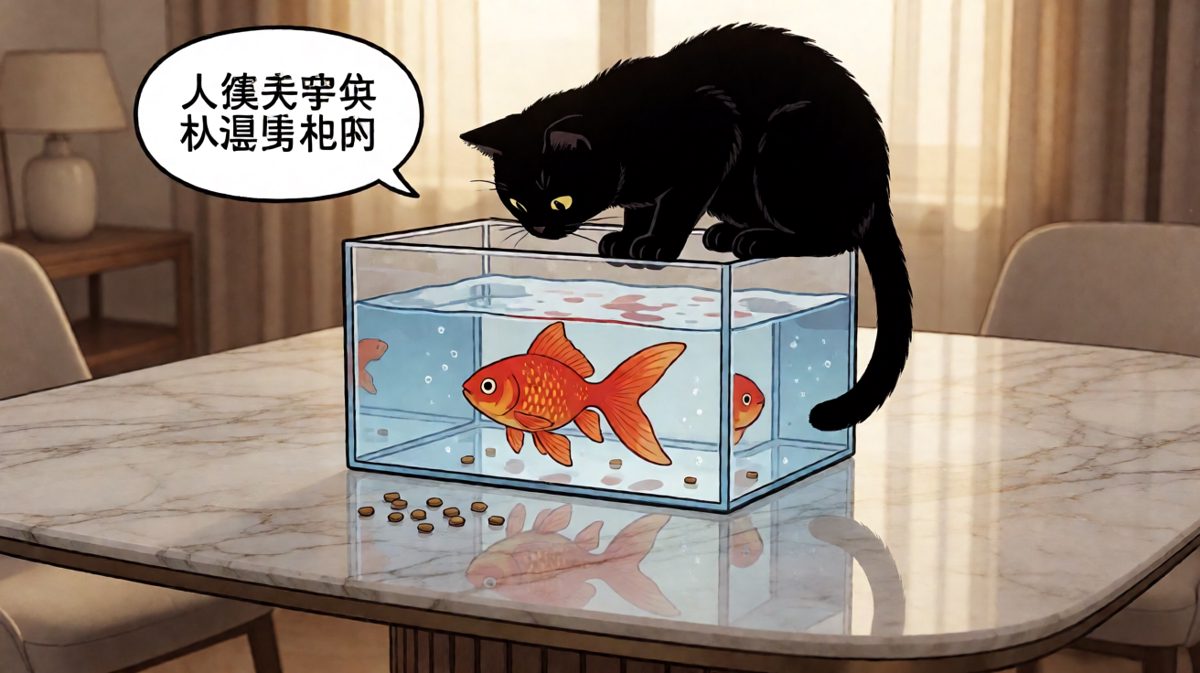 鱼：我在这缸里待了三年，今天终于知道它一直在旁边等我下班。