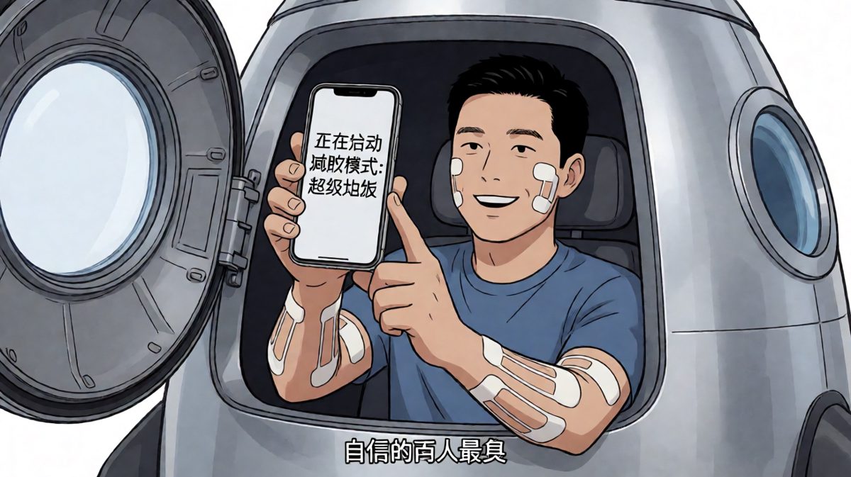 躺进去了！宅男满脸自信等待变帅变瘦