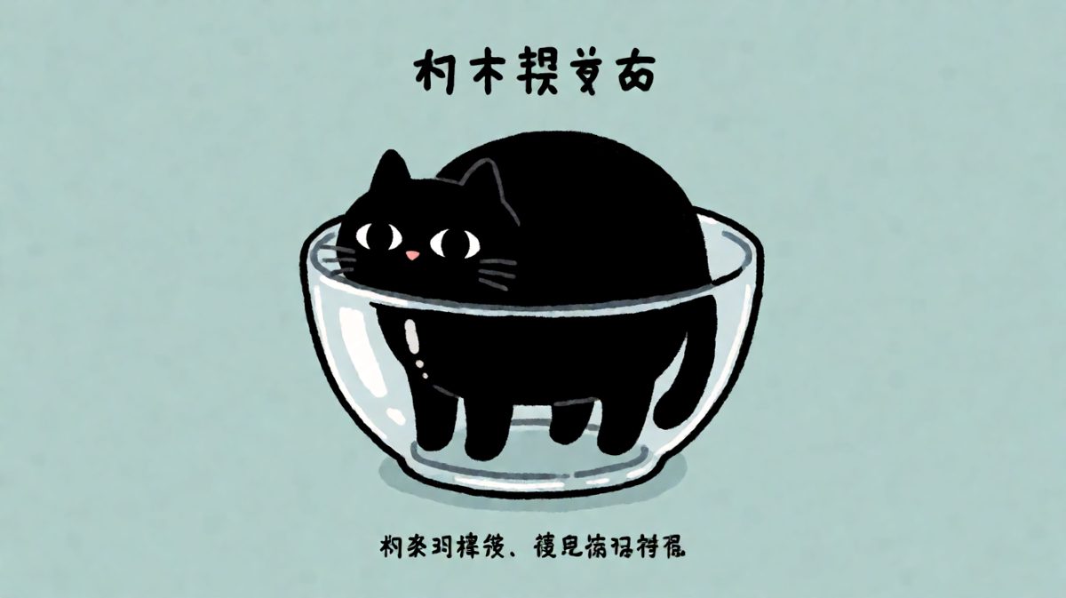猫：只要我够扁，什么容器都能装下。
