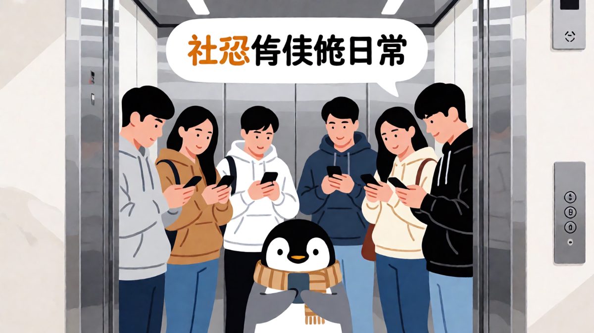 电梯里的默契：只要我不抬头，尴尬就追不上我